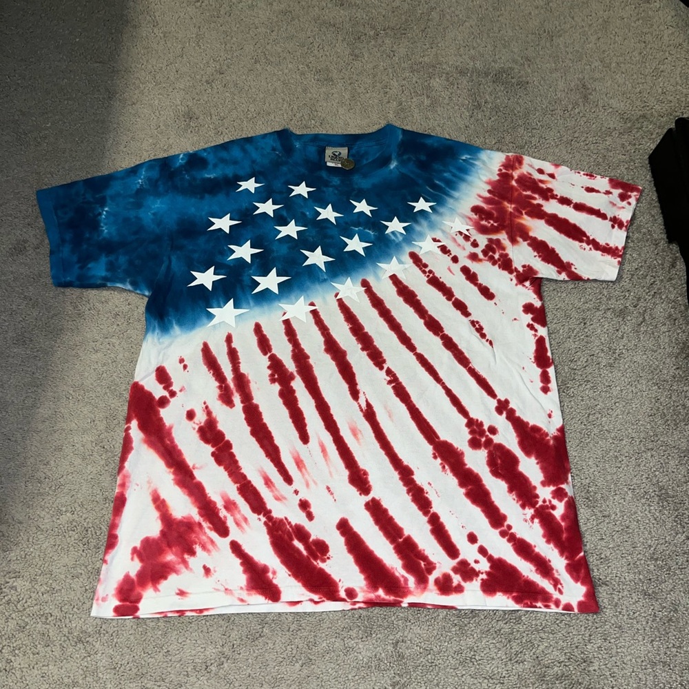 Liquid Blue AOP American flag tshirt